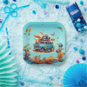 Retro Road Trip Pappteller (Party)