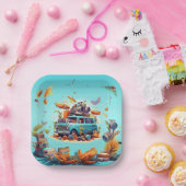 Retro Road Trip Pappteller (Party)