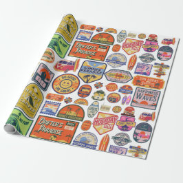 Retro Road Trip Vintage Reisepackpapier Geschenkpapier