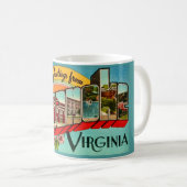 Retro  Roanoke, VA Coffee Mug Kaffeetasse (VorderseiteRechts)