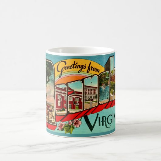 Retro-Roanoke, VA-Kaffeetasse Kaffeetasse (Mittel)