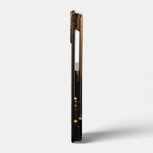 Retro Roaring 20's Art Deco Black Gold Monogram Case-Mate iPhone Hülle (Rückseite / Links)