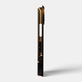 Retro Roaring 20's Art Deco Black Gold Monogram Case-Mate iPhone Hülle (Rückseite / Rechts)