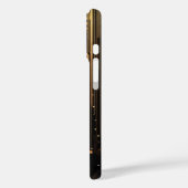 Retro Roaring 20's Art Deco Black Gold Monogram Case-Mate iPhone Hülle (Rückseite / Links)