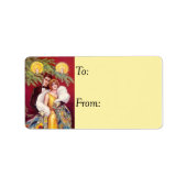 Retro Roaring 20s Weihnachtsgeschenk-Tag Adressaufkleber (Vorne)