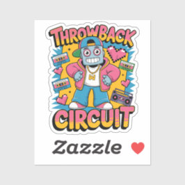 Retro Robot 90er-Jahre Hip Hop Design - Fun Cartoo Aufkleber