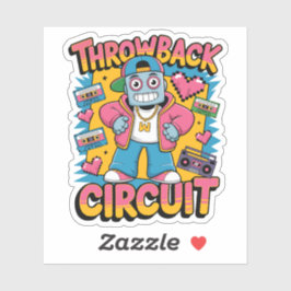 Retro Robot 90er-Jahre Hip Hop Design - Fun Cartoo Aufkleber