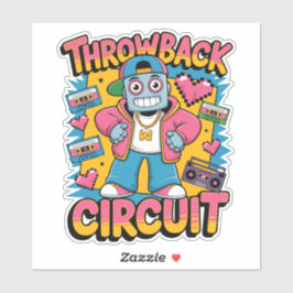 Retro Robot 90er-Jahre Hip Hop Design - Fun Cartoo Aufkleber