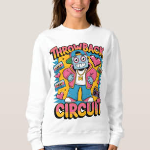 Retro Robot 90er-Jahre Hip Hop Design - Fun Cartoo Sweatshirt