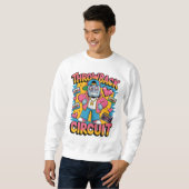 Retro Robot 90er-Jahre Hip Hop Design - Fun Cartoo Sweatshirt (Vorne ganz)