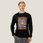 Retro Robot 90er-Jahre Hip Hop Design - Fun Cartoo Tri-Blend Shirt (Volle Vorderseite)