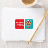 Retro Robot Christmas Card Address Labels Adressaufkleber (Insitu)