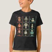 Retro Robot Collection Funny Robotics T-Shirt (Vorderseite)