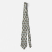 Retro Robot Gray Stealth Neck Tie Krawatte (Vorderseite)