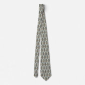 Retro Robot Gray Stealth Neck Tie Krawatte (Rückseite)