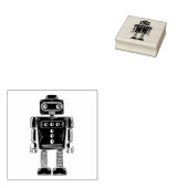 Retro Robot Gummistempel (Stempel)