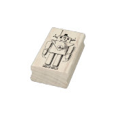 Retro Robot Gummistempel (Stempel)