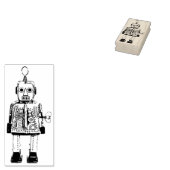 Retro Robot Gummistempel (Stempel)