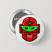 Retro Robot Head Button (Vorne & Hinten)