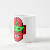 Retro Robot Head Kaffeetasse (Vorderseite Links)