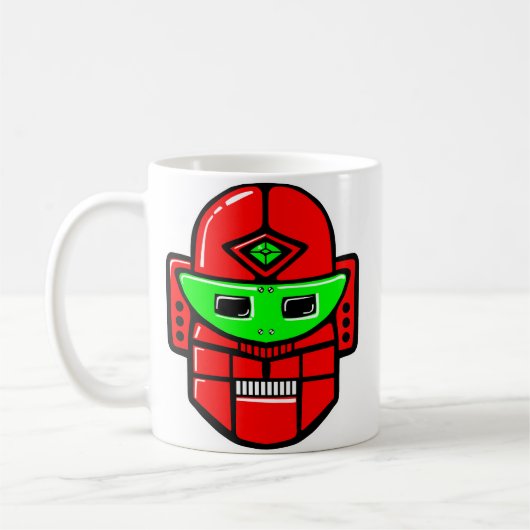 Retro Robot Head Kaffeetasse (Links)