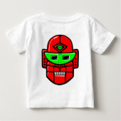 Retro Robot Head - Maßgeschneidert Baby T-shirt (Rückseite)