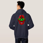 Retro Robot Head - Maßgeschneidert Hoodie (Schwarz voll)