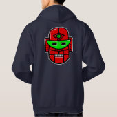 Retro Robot Head - Maßgeschneidert Hoodie (Rückseite)