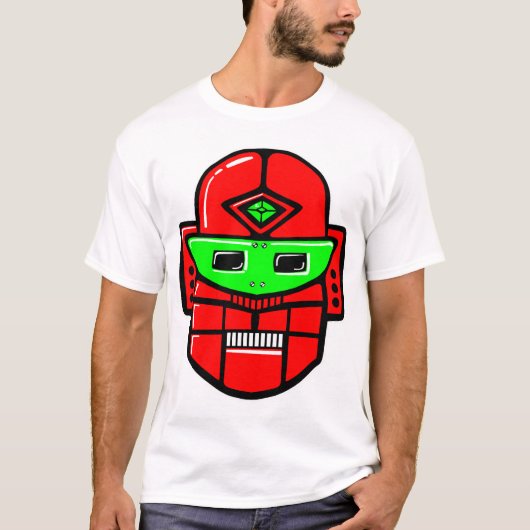 Retro Robot Head - Maßgeschneidert T-Shirt (Vorderseite)