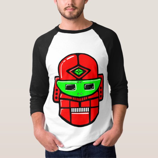 Retro Robot Head - Maßgeschneidert T-Shirt (Vorderseite)