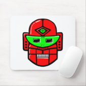 Retro Robot Head Mousepad (Mit Mouse)