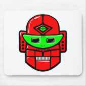 Retro Robot Head Mousepad (Vorne)