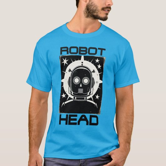 Retro Robot Head T-Shirt (Vorderseite)