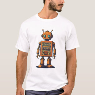 Retro Robot-Logo T-Shirt