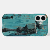 Retro Robot mit Girl Case-Mate iPhone Hülle (Rückseite (Horizontal))