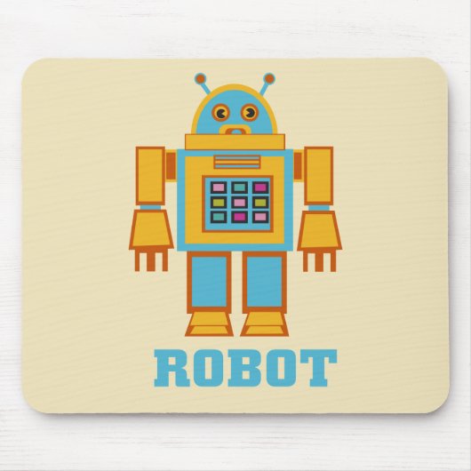 Retro Robot Mousepad (Vorne)