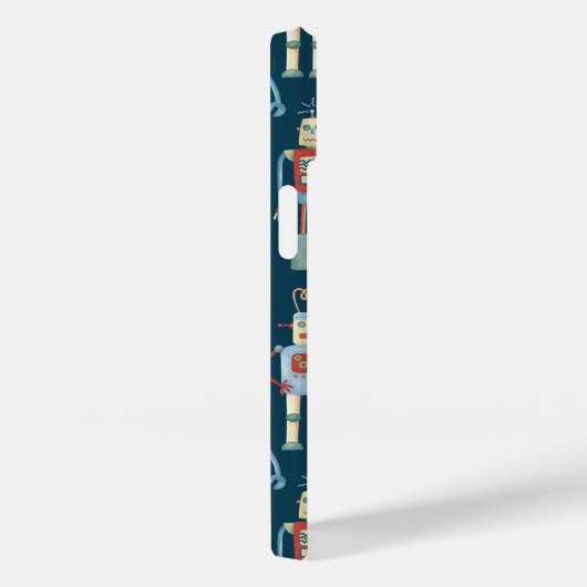 Retro Robot Muster dunkel Case-Mate iPhone Hülle (Rückseite / Rechts)