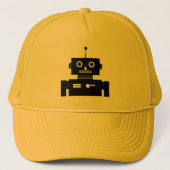 Retro Robot Shape Hat Truckerkappe (Vorderseite)