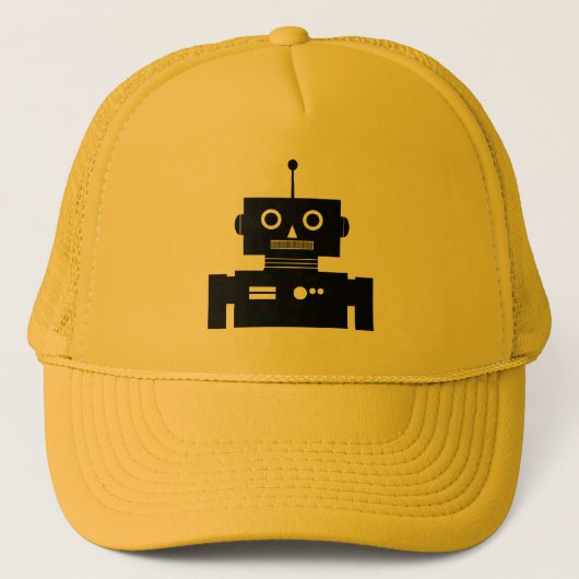 Retro Robot Shape Hat Truckerkappe (Vorderseite)