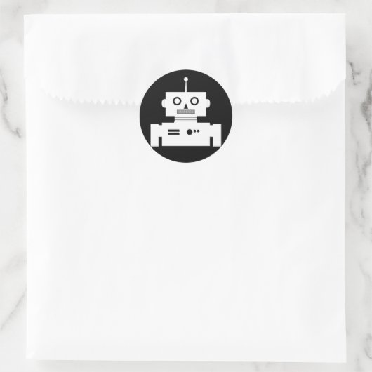 Retro Robot Shape Sticker (Tasche)