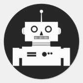 Retro Robot Shape Sticker (Vorderseite)