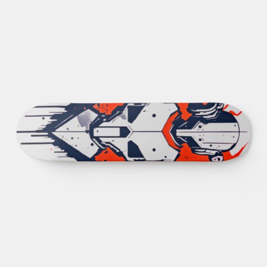 Retro Robot Skateboard - Zeitreise (Horizontal)