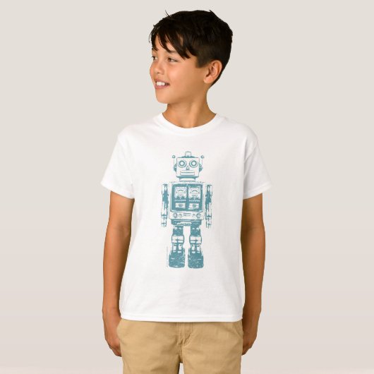 Retro Robot T Shirt (Vorne ganz)