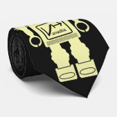 Retro Robot Yellow Krawatte (Gerollt)