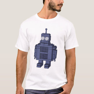 Retro Roboter - Blau T-Shirt