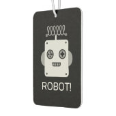 Retro Roboter-Gesichter mit spielerischer Antenne Autolufterfrischer (Links)