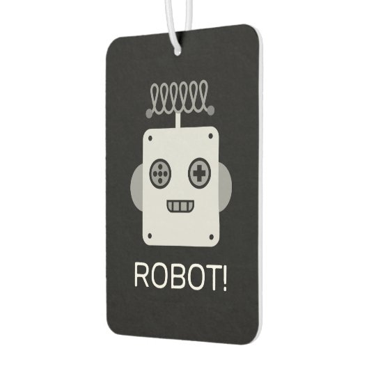 Retro Roboter-Gesichter mit spielerischer Antenne Autolufterfrischer (Links)