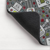 Retro Roboter Mousepad (Ecke)