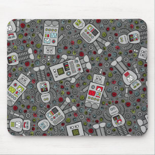 Retro Roboter Mousepad