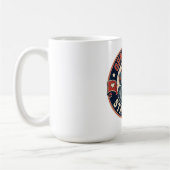 Retro-Roboter-Paar-Abzeichen Kaffeetasse (Links)
